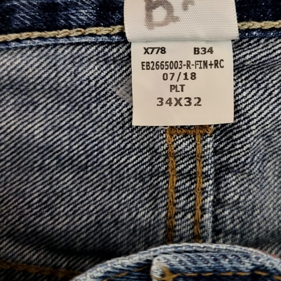 Eddie Bauer Jeans Men's 34X32 Blue Relaxed Fit 100% Cotton EUC - Picture 9 of 16